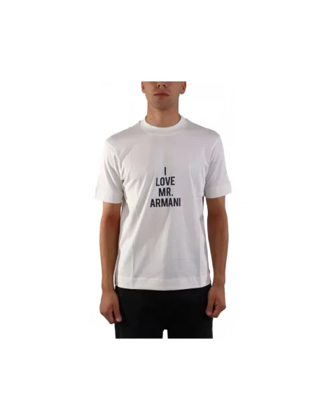 Koszulka Emporio Armani z logo beżowa