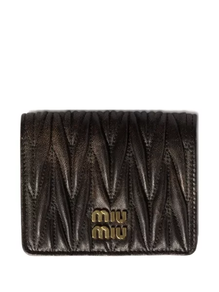 Portofel Miu Miu din piele maro