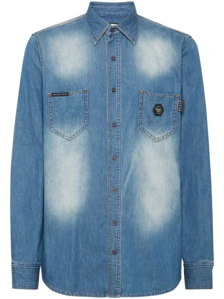 Риза Philipp Plein синьо