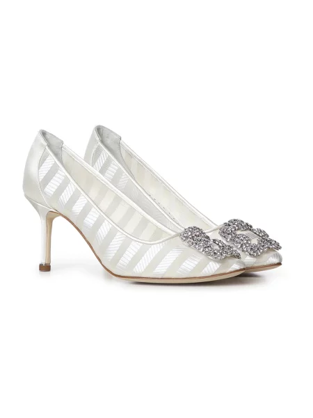 Czółenka Manolo Blahnik biała