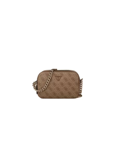 Torebka crossbody Guess biznesowa brązowa