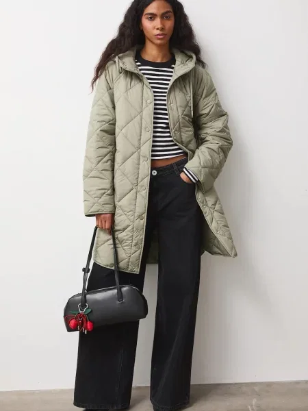 Medicine płaszcz pikowany zielony