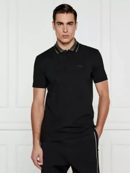 BOSS GREEN Polo Paddy 1 | stretch negru