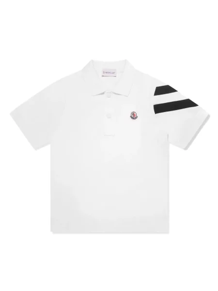 Koszulka polo dziecięca Moncler Enfant biała