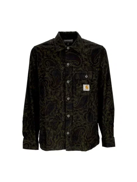 Koszula Carhartt Wip z długim rękawem z wzorem paisley zielona