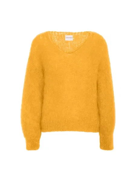 Sweter Americandreams wełniany żółty