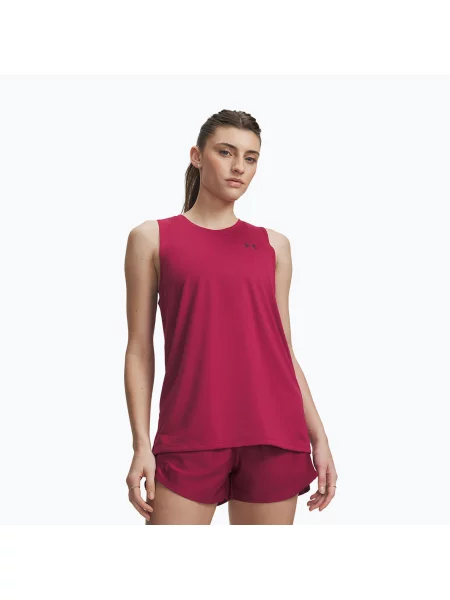 Tricou de antrenament pentru femei Under Armour Tech Tank Solid claret/ox blood