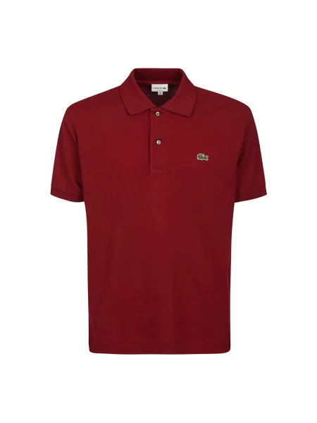 Polo Lacoste Classic Fit bordowy krótki rękaw XS czerwona