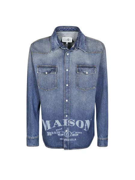 Koszula dżinsowa Mm6 Maison Margiela niebieska