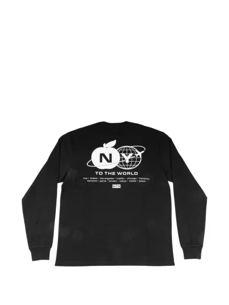 Lung tricou Kith cu imagine negru