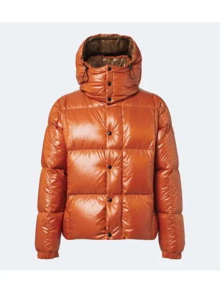 Geacă cu puf Moncler cu glugă portocaliu