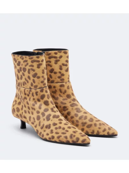 Cizme scurte Jimmy Choo cu imagine cu model leopard maro