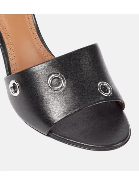 Bőr szandál Alaïa fekete