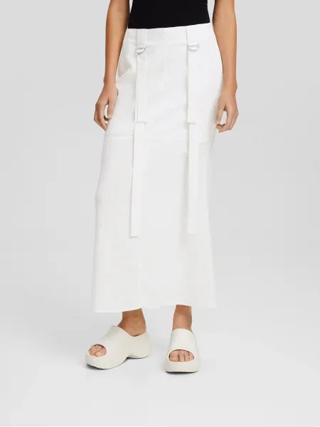 Bershka Fustă alb