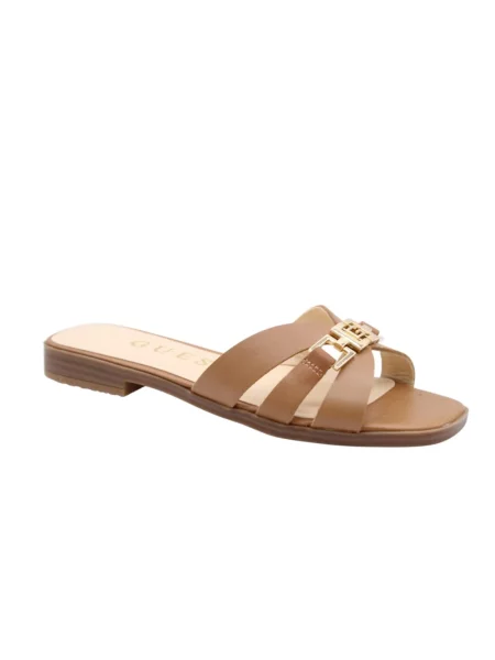 Klapki Guess brązowe