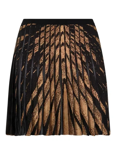Mały spódnica plisowana Roberto Cavalli w abstrakcyjne wzory złota