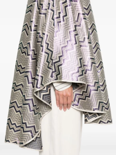 Palton Missoni cu glugă albastru