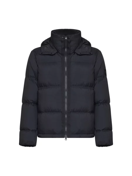 Lniana kurtka Stone Island z kamieniami czarna
