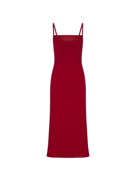 Sukienka midi Max Mara drapowana czerwona