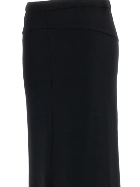 Fustă midi Junya Watanabe asimetrică negru
