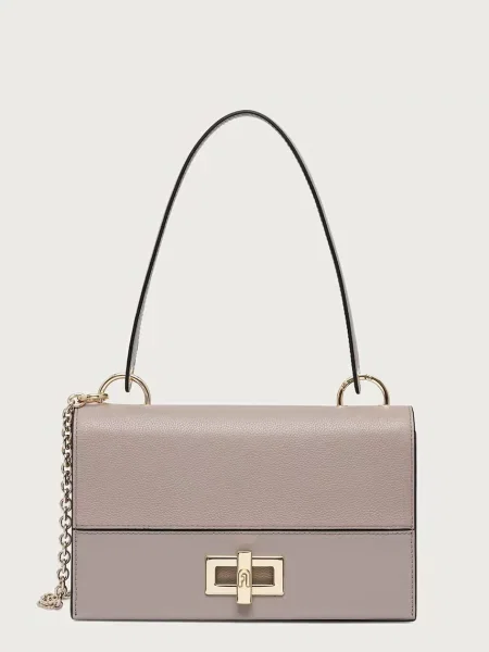 Furla geantă crossbody pentru femei din piele Amelia M Crossbody gri