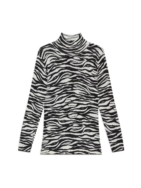 Dzianinowy sweter Maliparmi z nadrukiem czarny