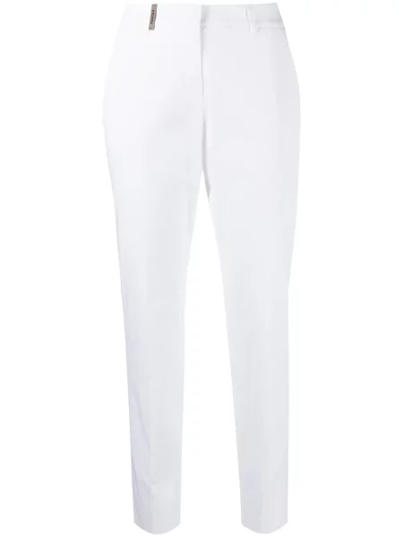 Pantaloni Peserico conici alb