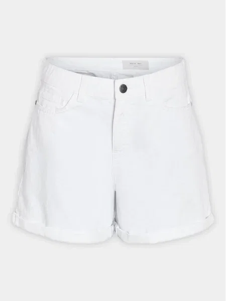 Noisy May Pantaloni scurți de blugi Smiley alb
