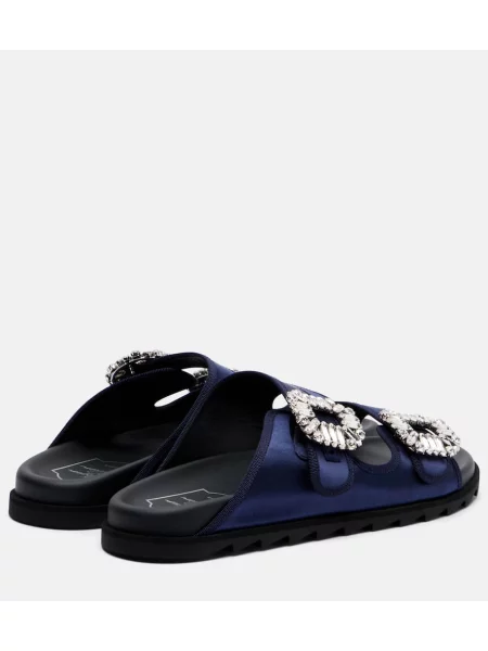 Sandale Roger Vivier din satin albastru