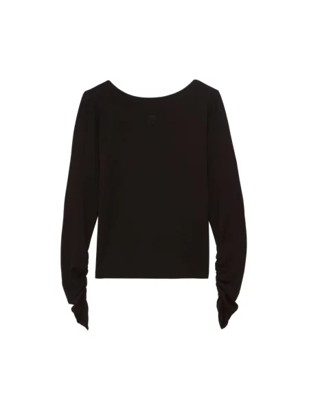 Top Ines De La Fressange Paris skórzany czarny