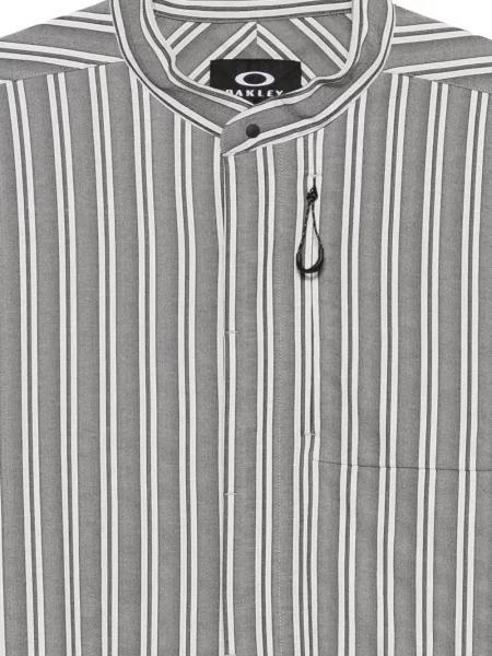Pruhované s límcem pruhované košile Oakley šedé