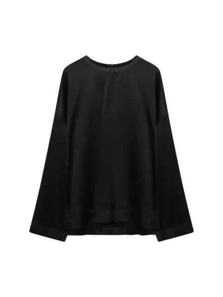 Satynowa bluzka Toteme czarna