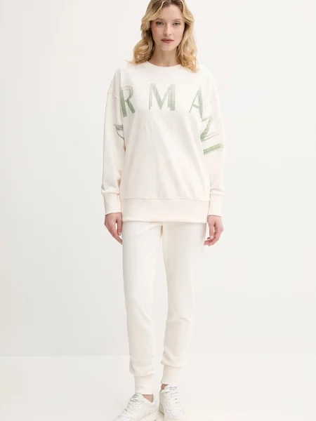 Спортивні штани Armani Exchange однотонні бежевий