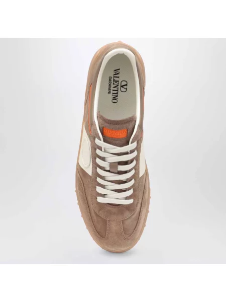 Lniane sneakersy Valentino brązowe
