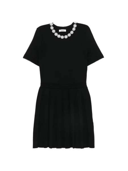 Rochie mini Sandro cu perle negru