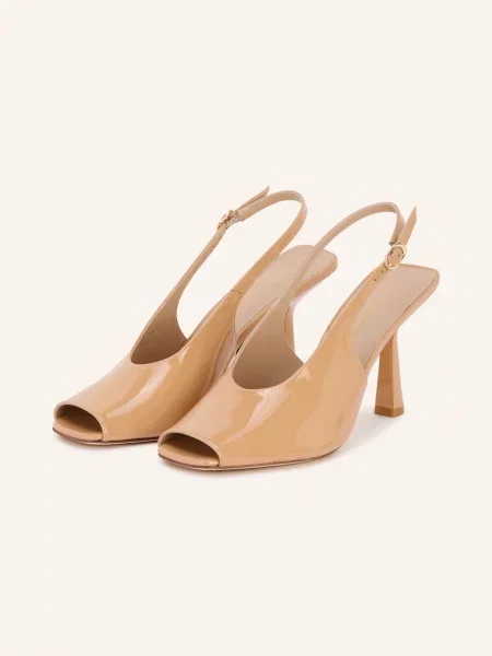 Stuart Weitzman Lodičky S Páskem Přes Patu Val Slingback / zlatá béžová