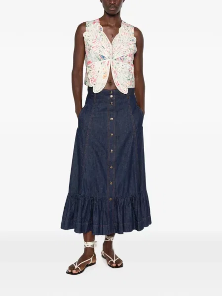 Vestă Farm Rio cu model floral cu imagine alb