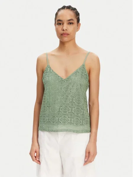 Vero Moda Marškinėliai Maya Regular Fit žalia