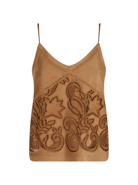 Bluzka Ermanno Firenze z dekoltem w serek ażurowa