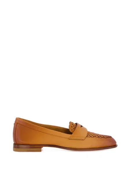 Pantofi loafer Santoni din piele maro