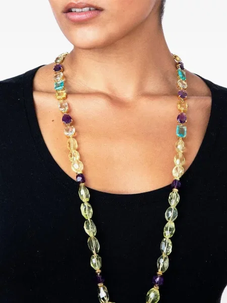 Colier Bounkit Jewelry cu mărgele auriu