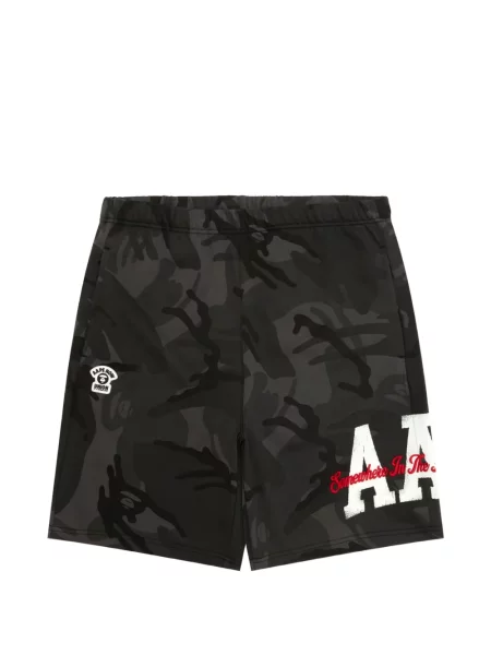 Șnur de strângere pantaloni scurți Aape By A Bathing Ape cu imagine cu model camuflaj negru