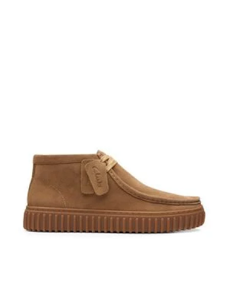 Clarks Kotníková obuv Torhill Hi Hnědá béžové