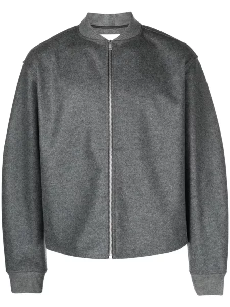 Geacă bomber Jil Sander de lână gri