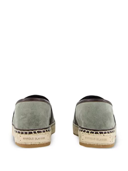 Espadrile Manolo Blahnik din piele de căprioară verde