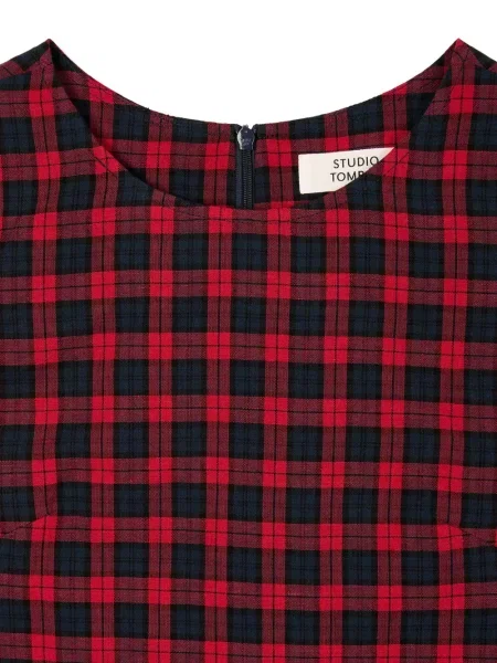 Αμάνικη καρό μπλούζα Tomboy γραβάτες κόκκινο