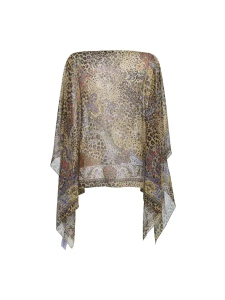 Kurtka Etro z wzorem paisley brązowa