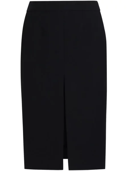 Fustă midi Dolce & Gabbana până la genunchi cu crăpătură negru