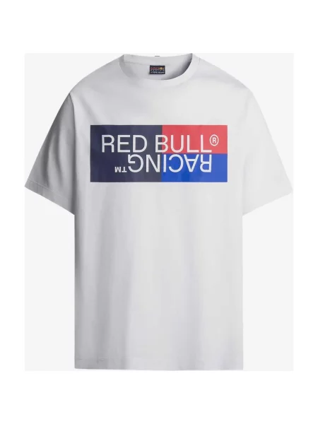 Koszulka Red Bull Racing x Pepe Jeans blokowy logo krótki rękaw granatowy czerwony M biały