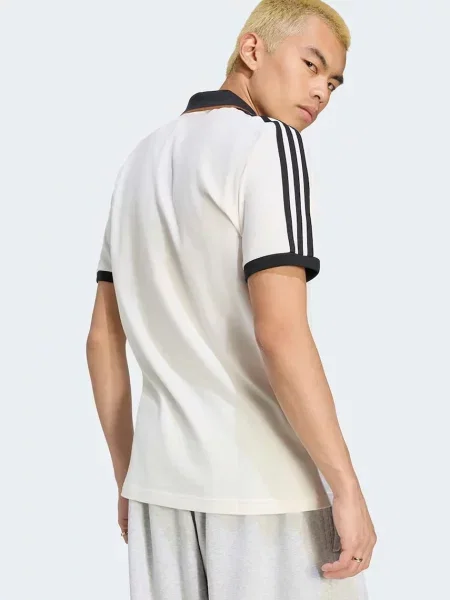 Adidas Originals polo tričko pánske s bavlnou biela